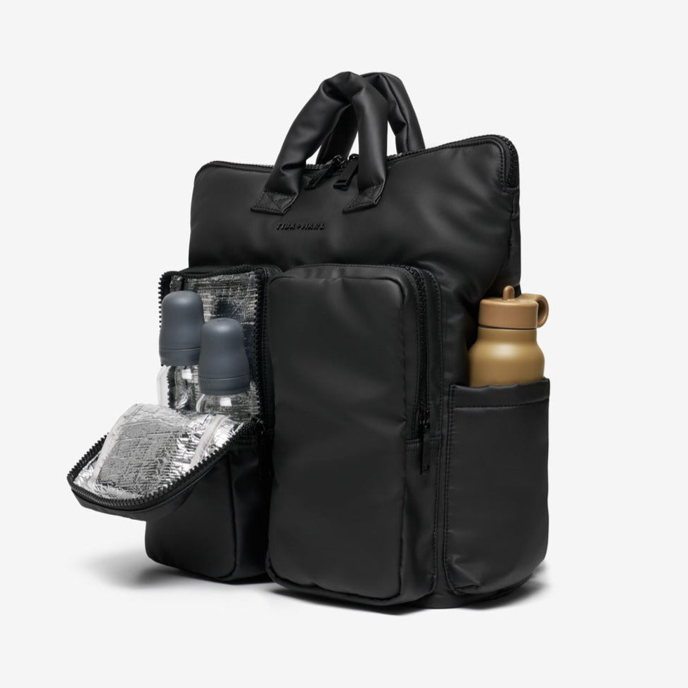 Tiba + Marl Ozzy Changing Tote / Backpack - Matte Black