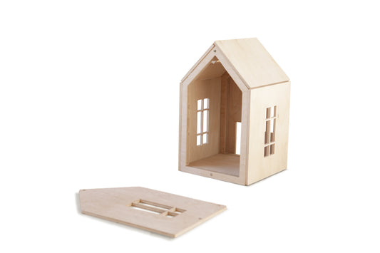 Babai Toys Wooden Doll House - Natural