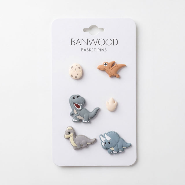 Banwood Pin & Ride Basket Pins - Dinosaurs