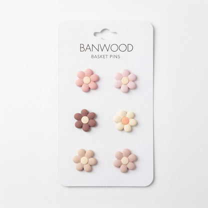 Banwood Pin & Ride Basket Pins - Flowers