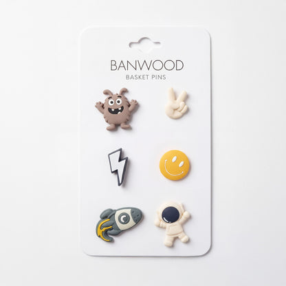 Banwood Pin & Ride Basket Pins - Space