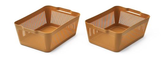 Liewood Makeeva Basket Large 2-Pack - Golden Caramel