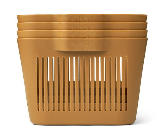 Liewood Makeeva Basket Small 4-Pack - Golden Caramel