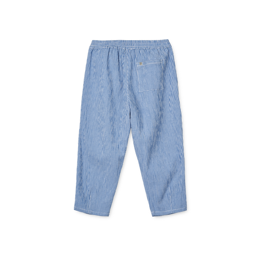 Liewood Birger Check Seersucker Trousers - Riverside / Crisp White