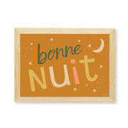 Hibou Design Bonne Nuit Art Print  - Burnt Orange