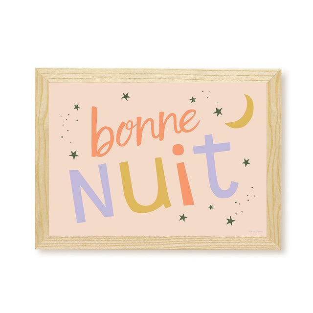 Hibou Design Bonne Nuit Art Print - Confetti Pink