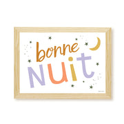 Hibou Design Bonne Nuit Art Print - Confetti White