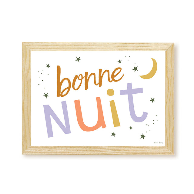 Hibou Design Bonne Nuit Art Print - Confetti White