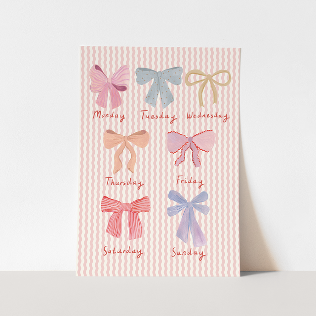Kid of the Village Bows Of The Week Fine Art Print - Pink