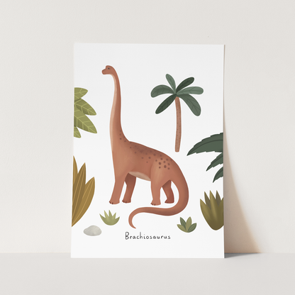 Kid of the Village Brachiosaurus Fine Art Print