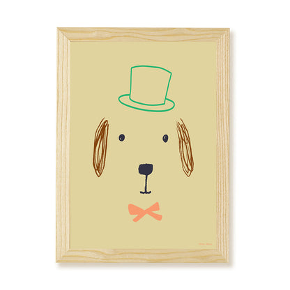 Hibou Design Bruno Dog Art Print - Hay