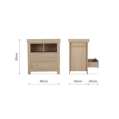 CuddleCo Burford 2 Piece Nursery Furniture Set - Oak