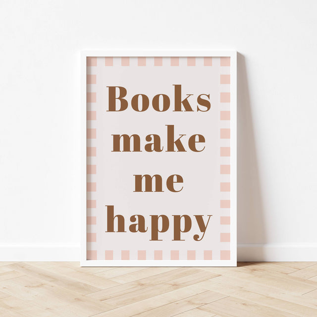 Autumns Corner Books Make Me Happy - Checkerboard