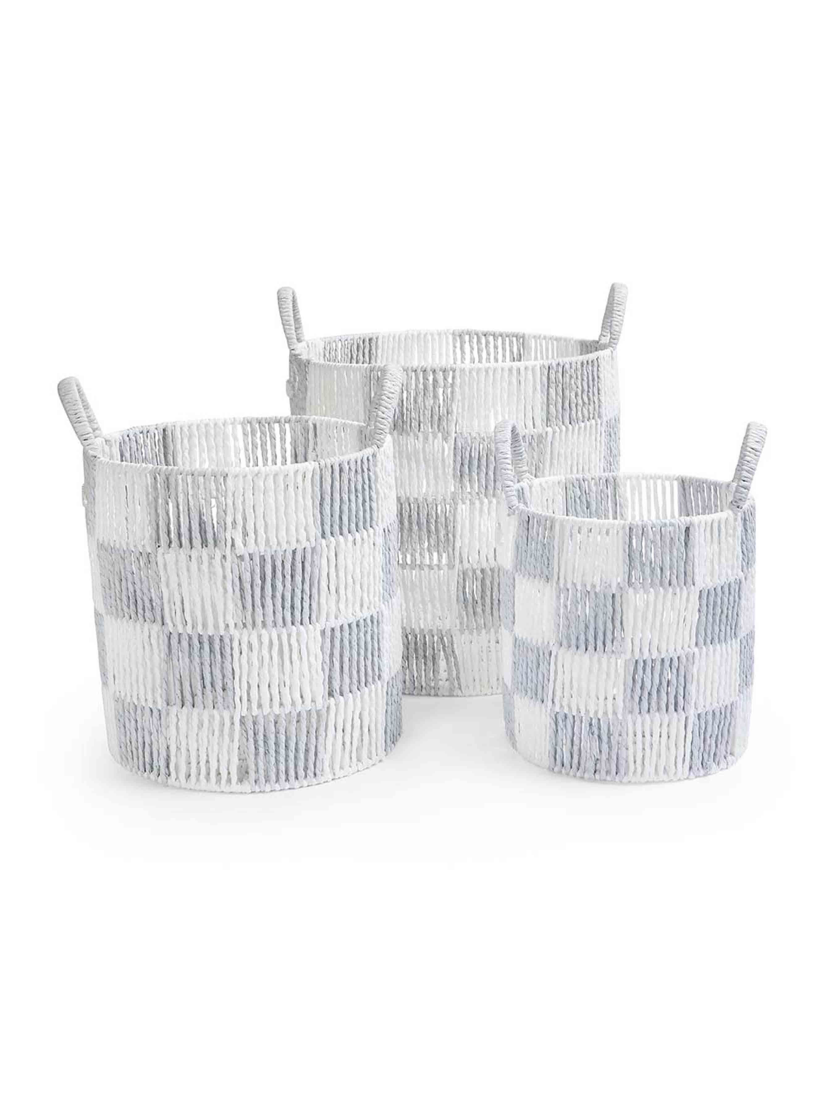 Set Of 3 Red Shopping Baskets – NEW By Onlyhangers