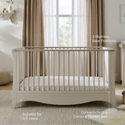 CuddleCo Clara Cot Bed - Cashmere & Ash