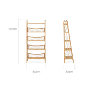 CuddleCo Aria 5 Tier Shelving Unit - Rattan