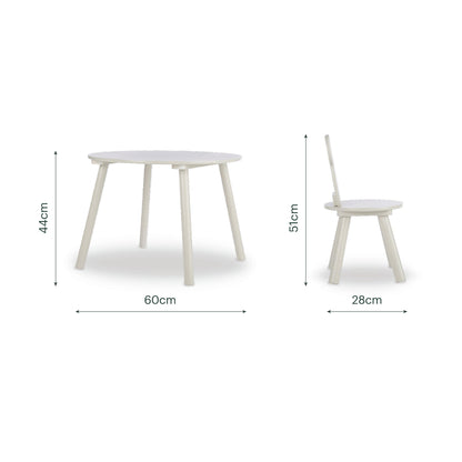 CuddleCo Play House Bear Table & 2 Chairs - Pebble