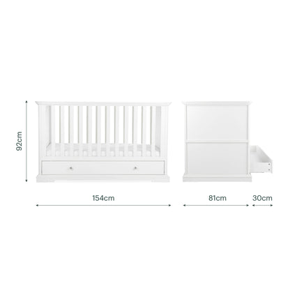 CuddleCo Beaumont 2 Piece Nursery Furniture Set - White
