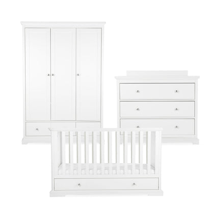 CuddleCo Beaumont 3 Piece Nursery Furniture Set - White
