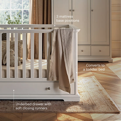 CuddleCo Beaumont 3 Piece Nursery Furniture Set - White