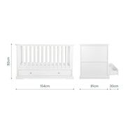 CuddleCo Beaumont Cot Bed - White