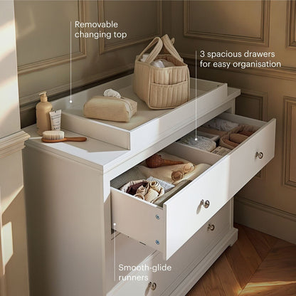 CuddleCo Beaumont Grand 2 Piece Nursery Furniture Set - White