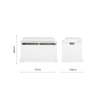 CuddleCo Beaumont Storage Box & Cushion Set - White