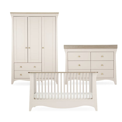 CuddleCo Clara Luxe 3 Piece Furniture Set - Cashmere & Ash