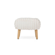 CuddleCo Etta Nursing Chair & Footstool - Faux Fur Cream