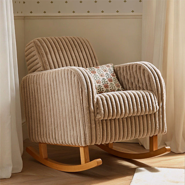 CuddleCo Etta Faux Fur Nursing Chair - Mink