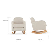 CuddleCo Etta Boucle Nursing Chair - Mushroom