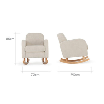 CuddleCo Etta Boucle Nursing Chair - Mushroom