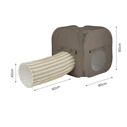 CuddleCo Pop-up Play Tent 2 Piece Set - Cube & Tunnel