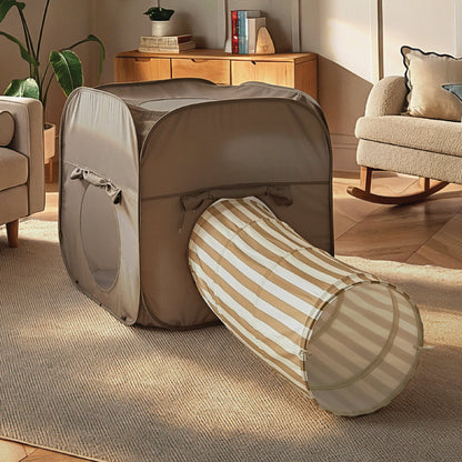 CuddleCo Pop-up Play Tent 2 Piece Set - Cube & Tunnel