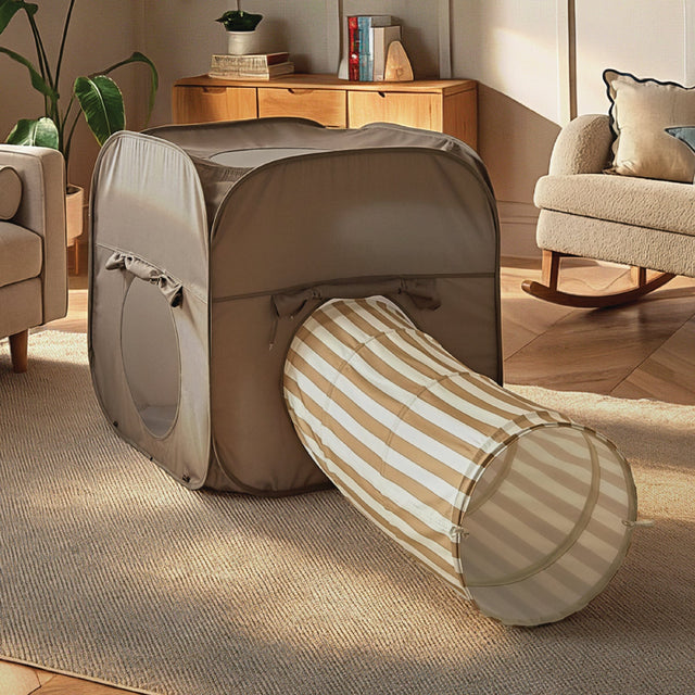 CuddleCo Pop-up Play Tent 2 Piece Set - Cube & Tunnel