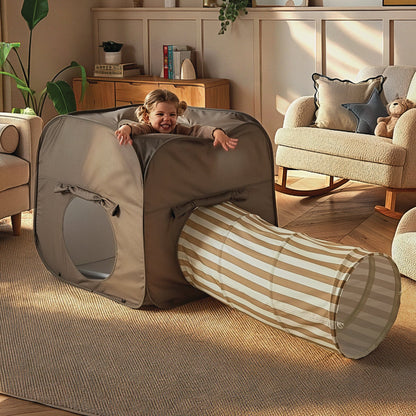 CuddleCo Pop-up Play Tent 2 Piece Set - Cube & Tunnel