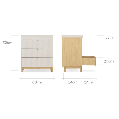 CuddleCo Remi 2 Piece Nursery Furniture Set - Oak & Cashmere