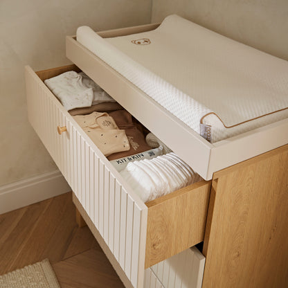 CuddleCo Remi 2 Piece Nursery Furniture Set - Oak & Cashmere