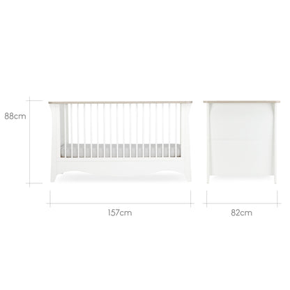 CuddleCo Clara 2 Piece Nursery Furniture Set - White & Ash
