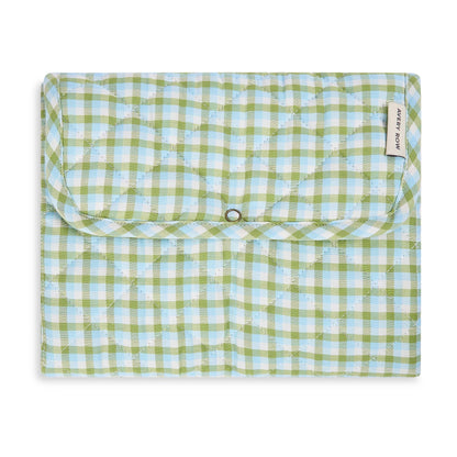 Avery Row Cotton Travel Baby Changing Mat - Greenhouse Gingham