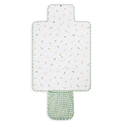Avery Row Cotton Travel Baby Changing Mat - Greenhouse Gingham