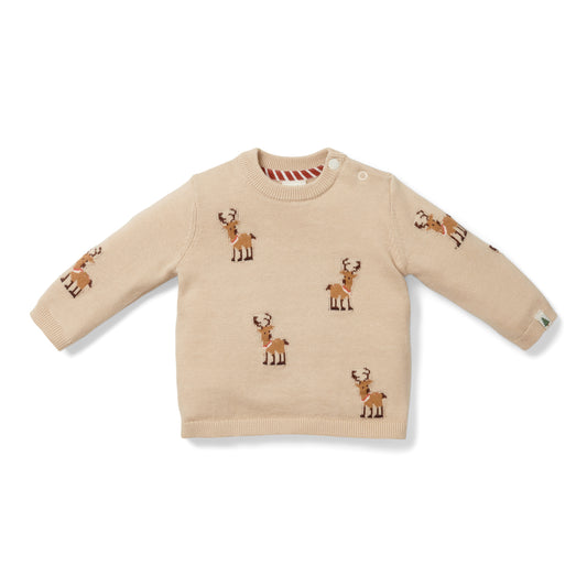 Little Dutch Knitted Christmas Sweater - Reindeers