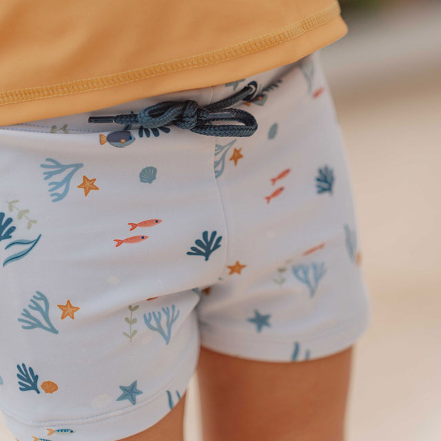 Close Up Of The Little Dutch Swimming Trunks In Ocean Treasures Print