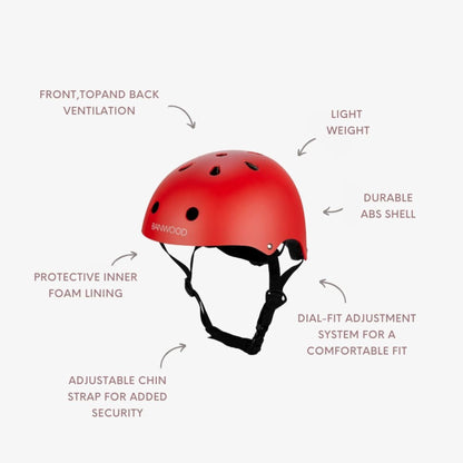 Banwood Kids Helmet 50-54cm - Matte Red