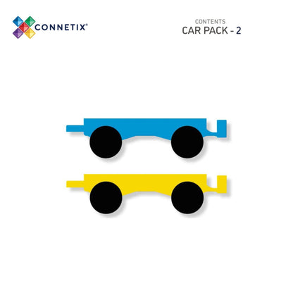 Connetix Magnetic Tiles 2 Piece Car Pack