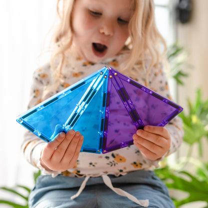 CONNETIX Magnetic Tiles 30 Piece Rainbow Geometry Pack