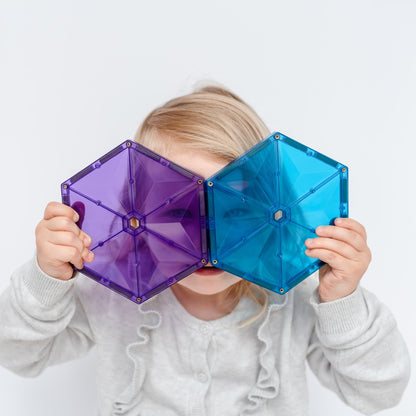 CONNETIX Magnetic Tiles 30 Piece Rainbow Geometry Pack