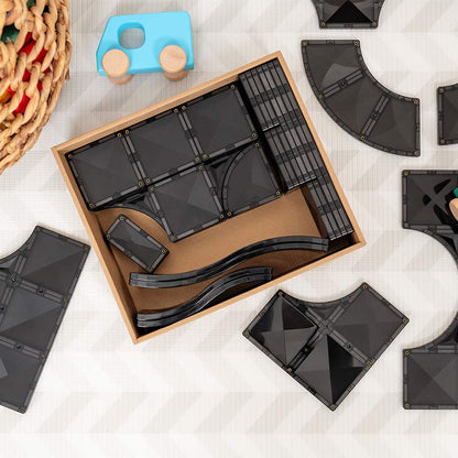 CONNETIX Magnetic Tiles 48 Piece Roads Creative Pack
