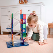 CONNETIX Magnetic Tiles 92 Piece Rainbow Ball Run Pack