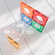 CONNETIX Magnetic Tiles 92 Piece Rainbow Ball Run Pack